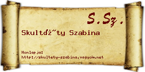 Skultéty Szabina névjegykártya